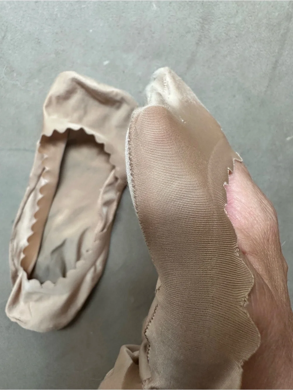 No-Show Nylon Liner Socks - Nude Women’s